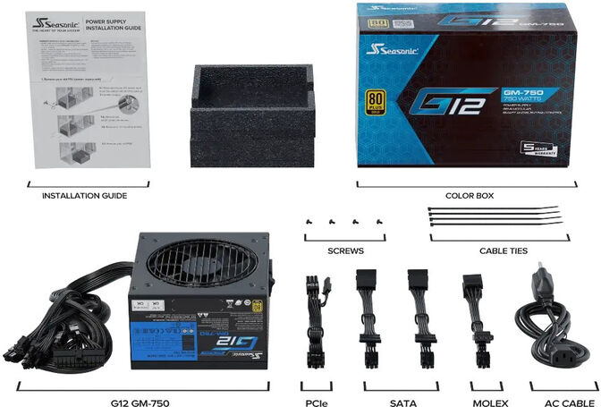 Fuente Seasonic G12 GM-750W 80+ Gold image number 7