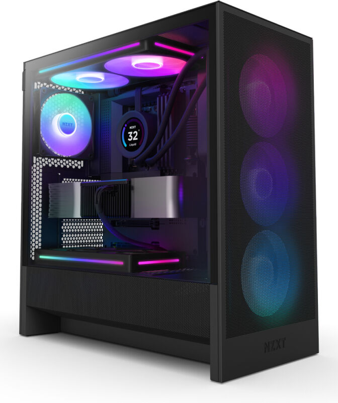 Torre  ATX NZXT H5 Flow RGB Compact Negra image number 0
