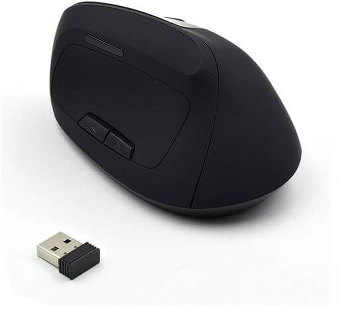 Rat&oacute;n Vertical Ewent at&eacute; 1600 DPI Wireless Ergon&oacute;mico Negro image number 0