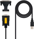 Cable Conversor NanoCable USB a SERIE A/M-RS232 DB9/M DB25/M 1.8 M image number null
