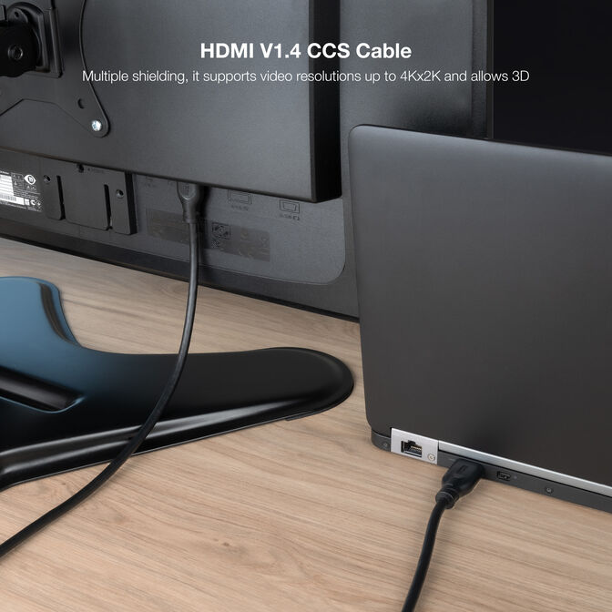 Cabo HDMI V1.4 Nanocable CCS, A/M-A/M 3 M image number 4