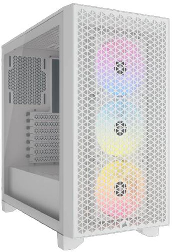 Torre ATX Corsair 3000D RGB Airflow Blanco Cristal Templado image number 0
