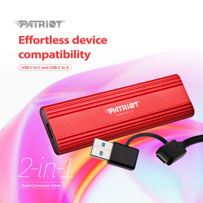 Disco SSD Externo Patriot Transporter Lite 512GB USB3.2 Gen2 (1000/1000MB/s) Red image number 7
