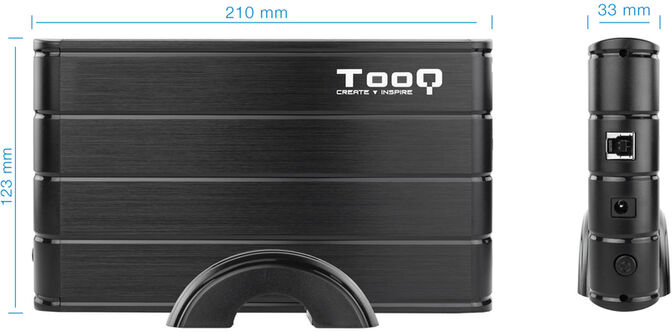 Caja Externa HDD Tooq 3.5" SATA LED - USB 3.0 Negro image number 5