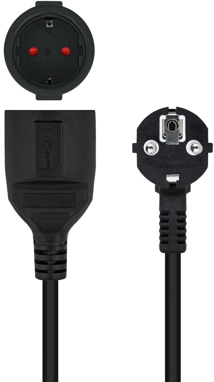 Cable de Alimentación Alongador 2m Negro image number 2