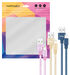 Cabos Lightning Nanocable Lightning/M para USB A/M Coiled 1M (Pack 3 - Rosa, Oro y Azul Pacífico) image number null