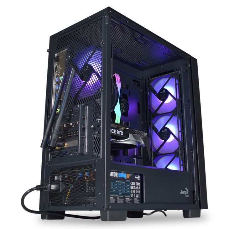 Ordenador AURA Gamer-PC Ryzen 5 7500F 32GB DDR5 1TB RTX 5060 WiFi W11 V2 image number 3