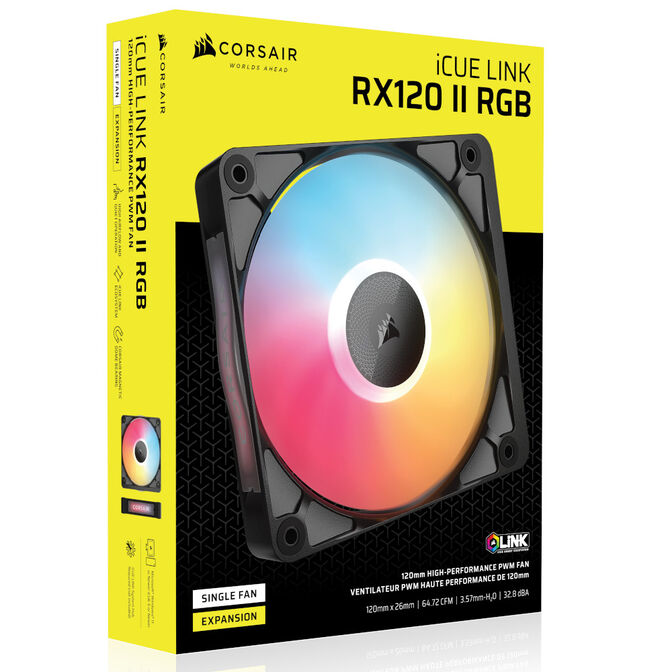 Ventilador Corsair iCUE Link RX120 II RGB PWM Negra 120mm image number 5