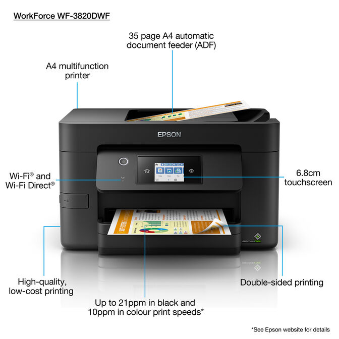 Multifuncional Epson WorkForce Pro WF-3820DWF Wi-Fi image number 8