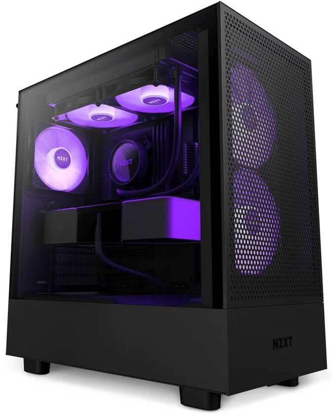 Torre ATX NZXT H5 Flow RGB Negro Cristal Templado image number 0