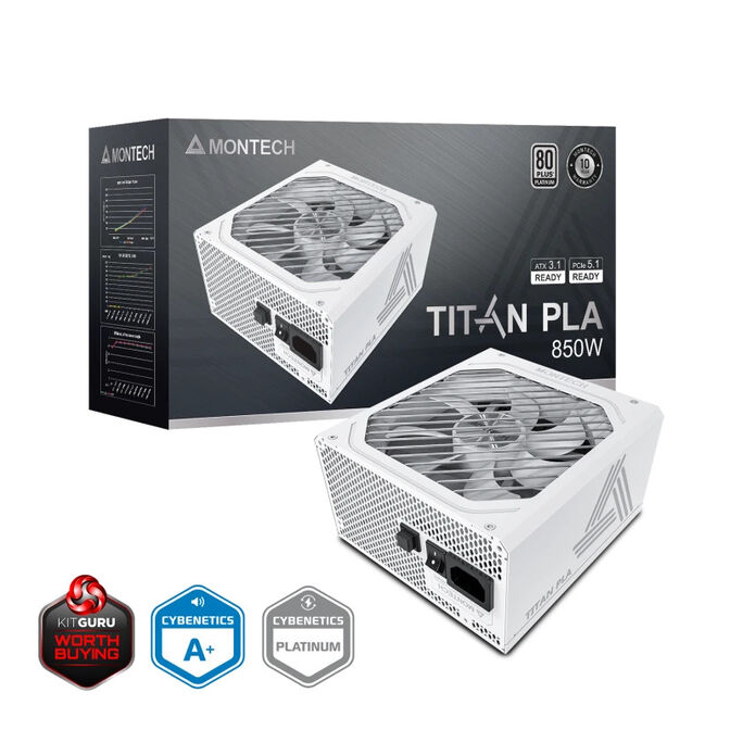 Fuente Montech Titan PLA 850W 80 Plus Platinum PCIE5 (Cybenetics Platinum) image number 0