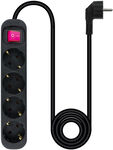 Regleta NanoCable 4 Tomas com switch 1.4 M Negro image number null