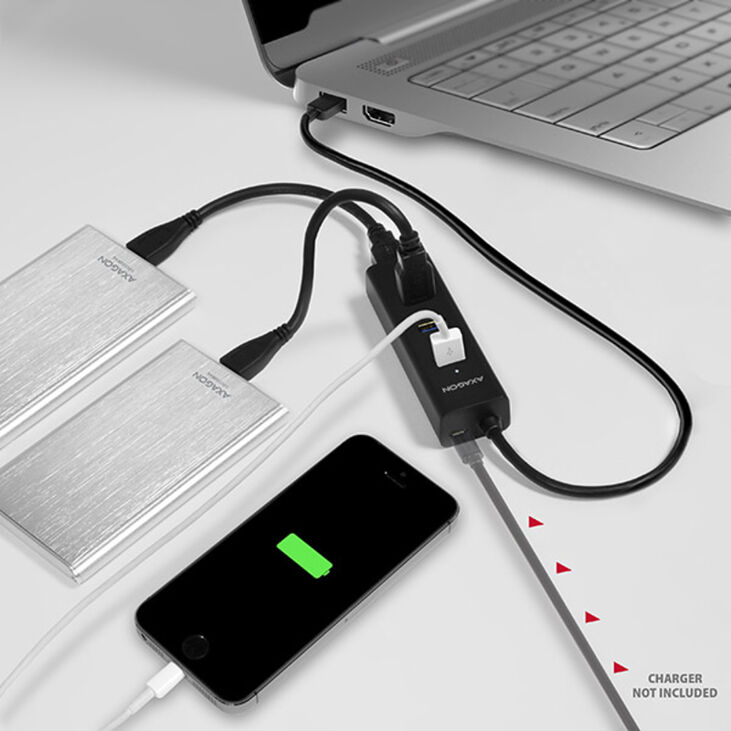 USB-A-Hub AXAGON HUE-S2B, 4x USB 3.0 - 30 cm image number 7