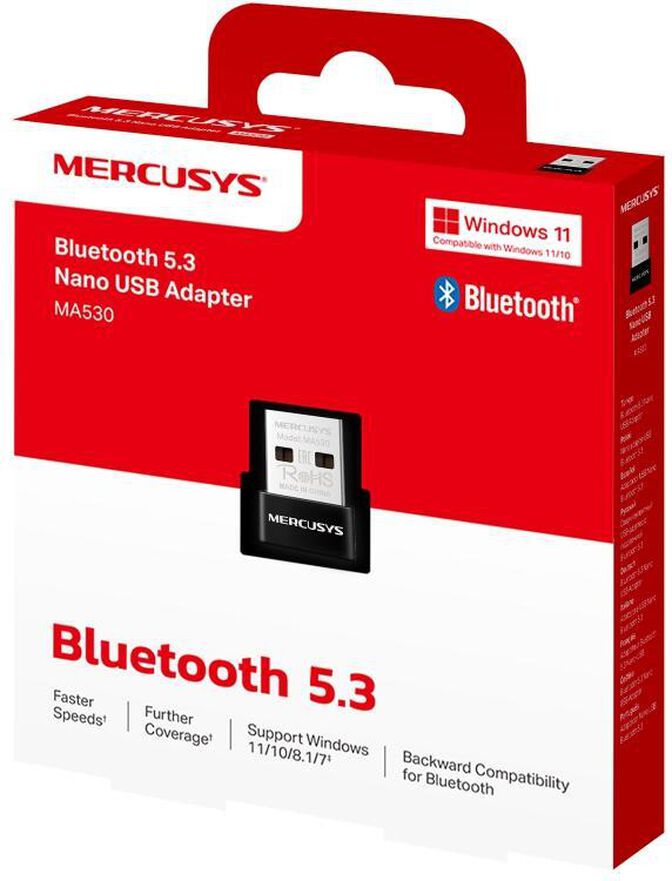 Adaptador Mercusys MA530 Bluetooth 5.3 Nano USB image number 5