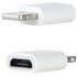 Adaptador USB NanoCable Tipo Lightning/M-M-Micro B/F Blanco image number null