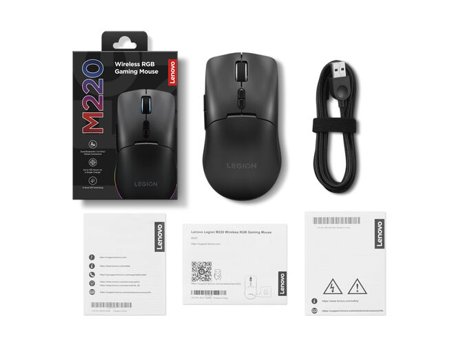 Rat&oacute;n Lenovo Legion M220 RGB Gaming Wireless Preto image number 5