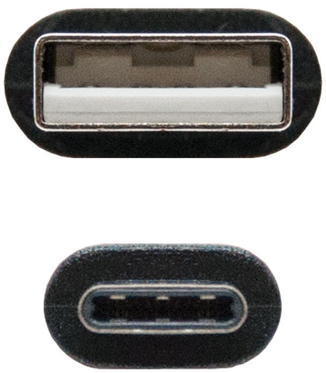 Cable USB 2.0 3A Nanocable USB-C/M para USB-A/M 3 M Negro image number 2