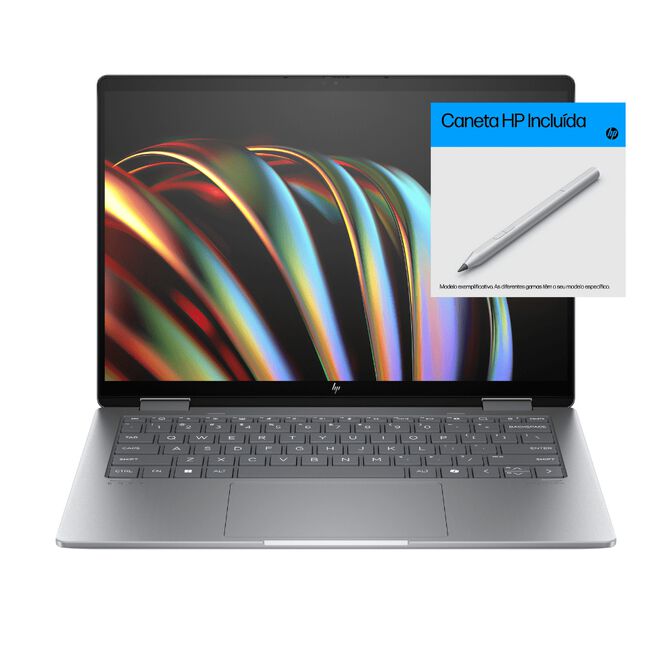 HP Envy x360 2-in-1 Laptop 14-fc0009np Intel Core Ultra 7 155U H&iacute;brido (2-en-1) 35,6 cm (14") Pantalla t&aacute;ctil 2K 16 GB LPDDR5-SDRAM Wi-Fi 7 (802.11be) Windows 11 Home AI PC Plata image number 0