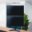 Soporte de Mesa Gaming Tabletop Tooq Doble (Vertical) Tilt e Altura Ajustable 17" a 32" Max. 9kg Negro image number null