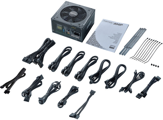 Fuente Modular Phanteks AMP V2 PCIe 5.0 1000W 80+ Gold Negra image number 6