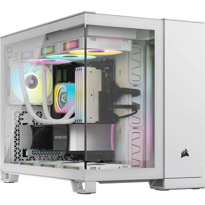 Torre Micro-ATX Corsair 2500X Blanco Cristal Templado image number 0