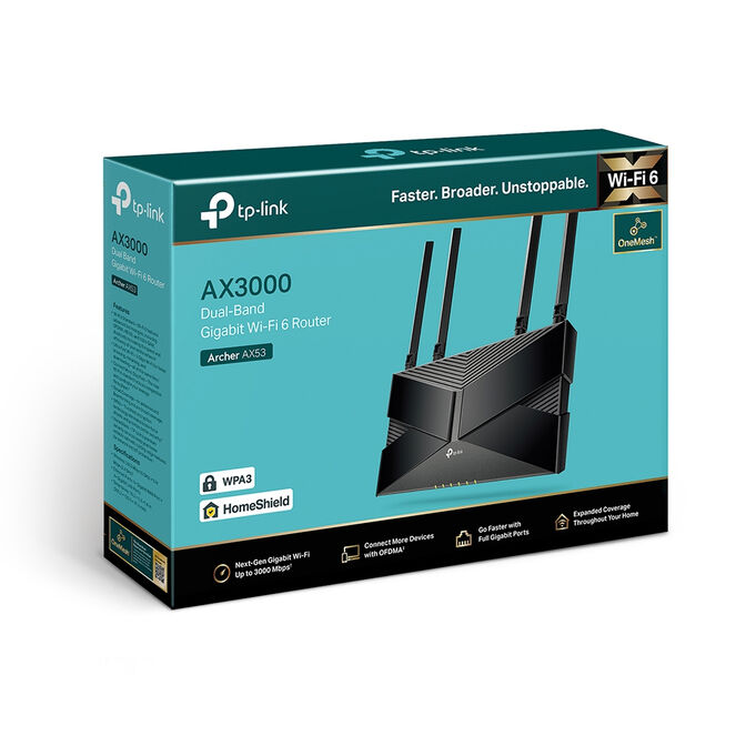 Router TP-Link Archer AX53 AX3000 Dual-Band WiFi 6 Mesh Gigabit image number 3