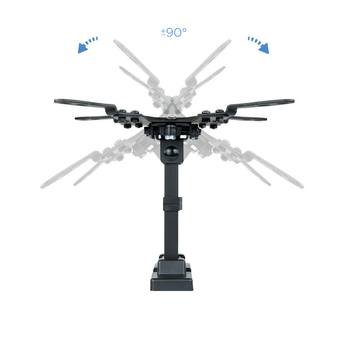 Soporte de Pared Tooq Tilt e GiRat&oacute;nrio 2 Pivots 13" a 42" 190mm Max. 20kg Negro image number 17