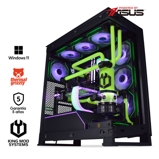 Ordenador King Mod Liquid-PC Ryzen 7 9850X3D 64GB DDR5 2TB RTX 5080 WiFi W11 V3 Bonus