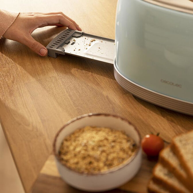 Tostadora Vertical Cecotec Toast and Taste 800 Vintage Light Blue image number 6