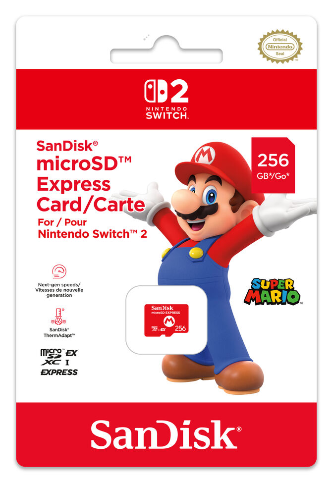 Tarjeta de Memoria SanDisk MicroSD Express Nintendo Switch 2 256GB image number 1