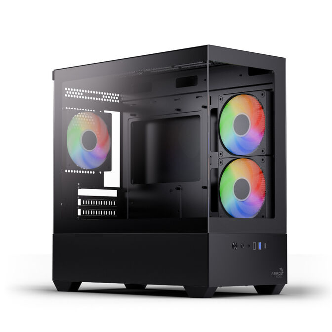 Caja Micro-ATX Aerocool P300D ARGB Vidro Temperado Negro image number 0
