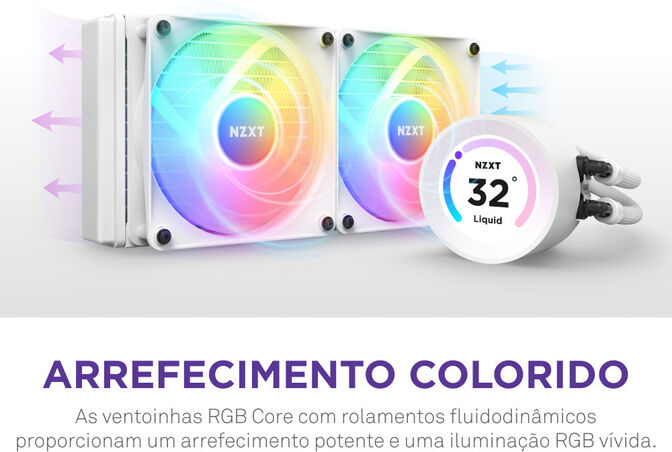 Kit de Refrigeraci&oacute;n L&iacute;quida CPU NZXT Kraken Elite 240 RGB Blanco image number 7