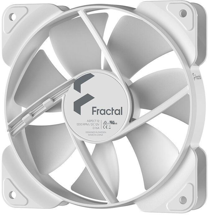 Ventilador Fractal Design Aspect 12 120mm 1200RPM 3 Pinos Blanco image number 1
