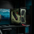 Torre E-ATX Corsair WARTHOG Perfomance Mil Green Cristal Templado image number null