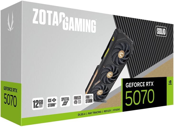 Tarjeta Gráfica ZOTAC GeForce® RTX 5070 Solid 12GB GDDR7 DLSS4 image number 6