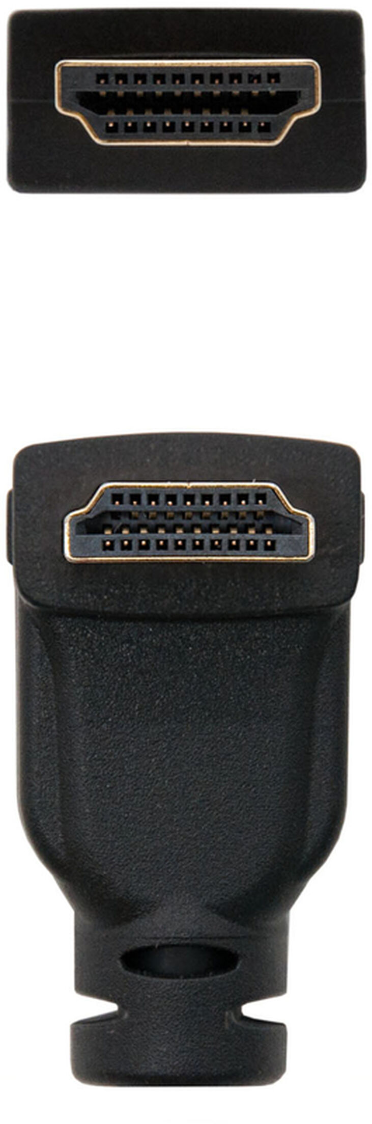 Cable HDMI HEC 90º USB-A M/M 1.8 M Negro image number 2