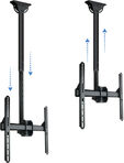 Soporte de Techo Tooq Tilt GiRat&oacute;nrio e Extens&iacute;vel 32" a 55" Max. 50kg Negro image number null