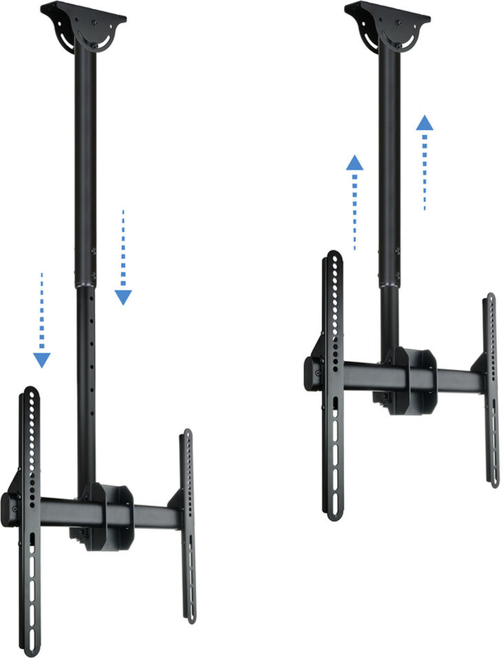 Soporte de Techo Tooq Tilt GiRatónrio e Extensível 32" a 55" Max. 50kg Negro image number 2