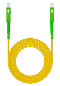 Cable de Fibra Óptica NanoCable SC/APC-SC/APC Monomodo Simplex LSZH 20 M Amarillo