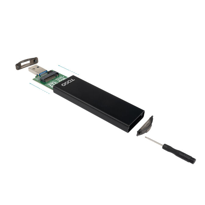 Caja SSD Tooq TQE-2240B M.2 NGFF/NVMe USB3.2 Gen 2 USB-C+USB-A image number 2