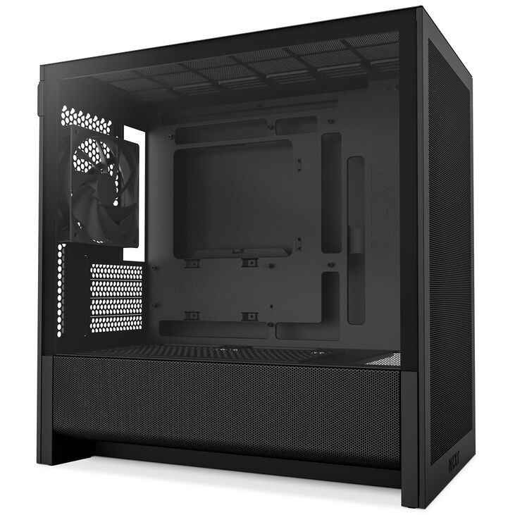 Torre Micro-ATX NZXT H3 Flow Negra Cristal Templado image number 3