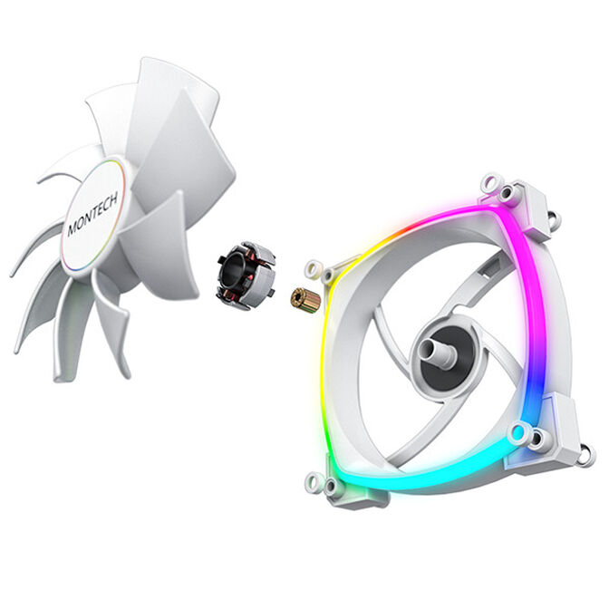 Ventilador Montech AX140 PWM ARGB PWM 140mm Blanco image number 5