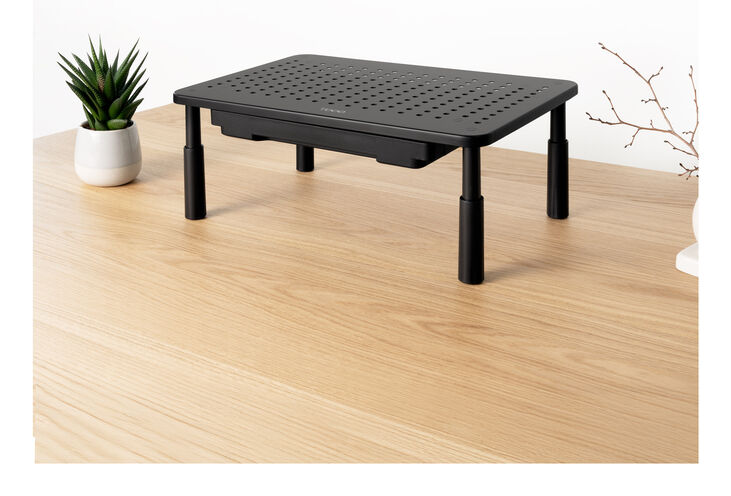 Soporte Elevador Multiusos con Cajón Tooq Max. 20Kg Negro image number 1