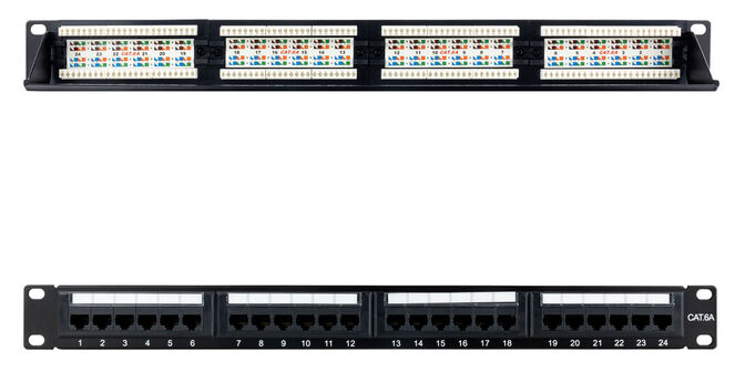 Patch Panel 19" NanoCable 24 Portas RJ45 Cat.6A UTP image number 1