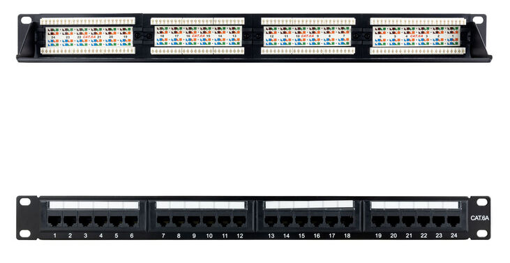 Patch Panel 19" NanoCable 24 Portas RJ45 Cat.6A UTP image number 1
