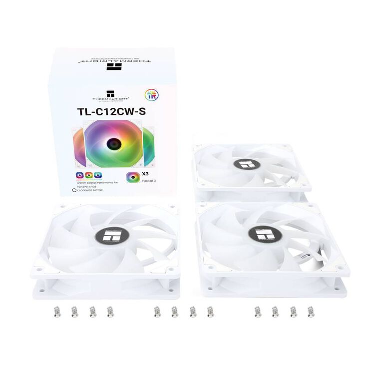 Ventilador Thermalright TL-C12CW-S ARGB PWM Blanco 120mm (Pack 3) image number 3