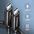 Cable de Carga AXAGON BUCM2-CM20AB USB-C <-> USB-C 2.0, 2m, PD 240W 5A, ALU, braid image number null