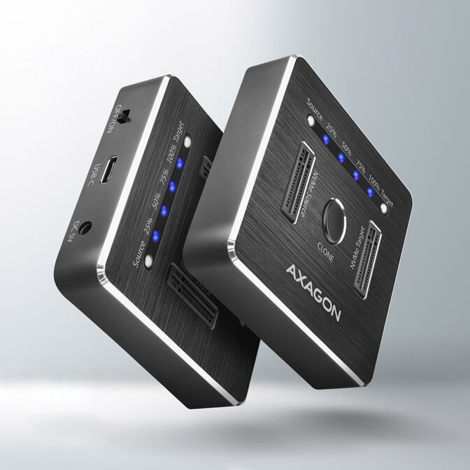 CLONE DUAL SDD Dock Station AXAGON ADSA-M2C USB-C 3.2 Gen2 - 2x NVMe image number 1