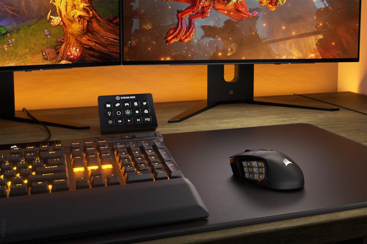 Ratón Corsair Scimitar Elite RGB MOBA/MMO Wireless Negro image number 3