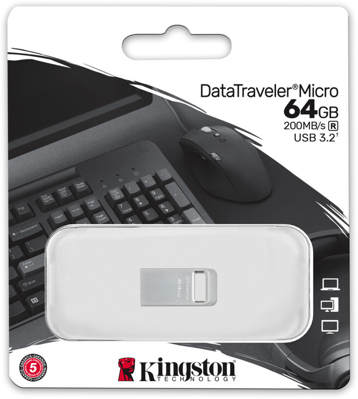 Pen Kingston DataTraveler Micro 64GB USB3.2 Gen 1 image number 3